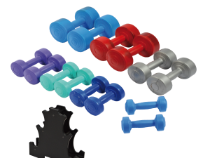 Kit paire haltères 1kg, 2kgs, 3kgs + support haltères