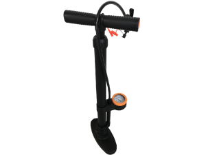 Pompe verticale noire avec manomètre