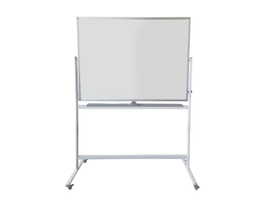 Tableau blanc pivotant sur roulettes