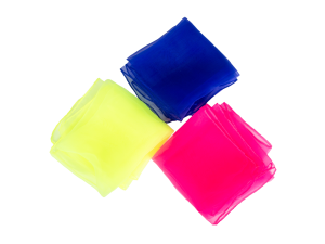 Lot de 3 foulards à jongler (Bleu/Jaune/Rose)