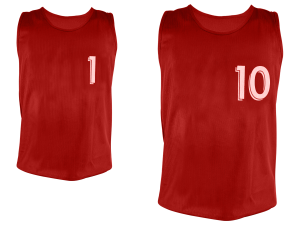 Lot de 10 chasubles numérotées de 1 à 10 – Image 1