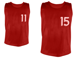 Lot de 5 chasubles numérotées de 11 à 15 – Image 1