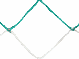 Filet bicolore handball PP tressé 4mm simple maille 100 (la paire) – Image 3