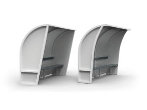 Jeu de 2 roues de déplacement pour 1 abri de touche monobloc