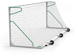 Jeu de 2 roues escamotables pour buts déjà lestés