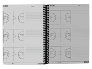 Carnet coach à spirales Basket-ball A4